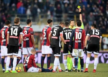 Bologna_Udinese_Mirante_ammonito_lapresse_2018