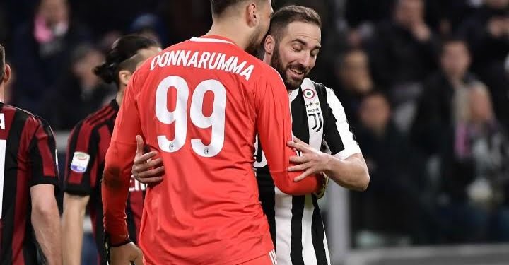 Donnarumma Higuain Milan Juventus