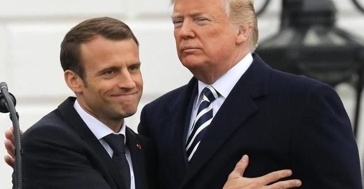 Macron_Trump_Braccio_Lapresse