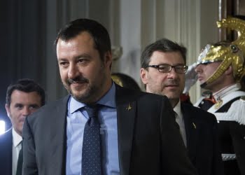 centinaio_salvini_giorgetti_consultazioni_lapresse_2018