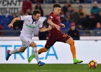 Badelj_ElShaarawy_Fiorentina_Roma_lapresse_2017