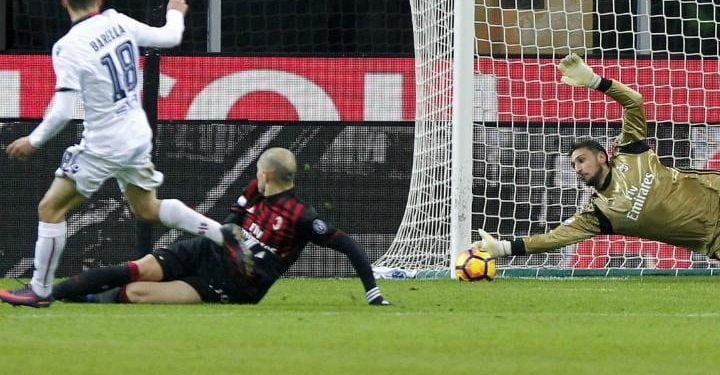 Barella_Donnarumma_Milan_Cagliari_lapresse_2018