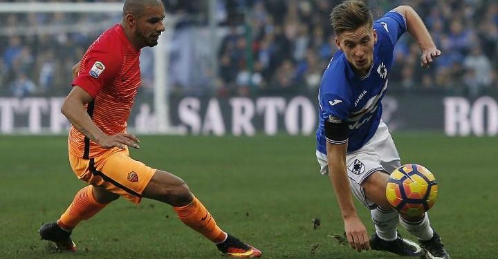 Bruno_Peres_Praet_Sampdoria_Roma_lapresse_2018