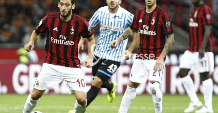 Calhanoglu_Paloschi_Biglia_Milan_Spal_lapresse_2018