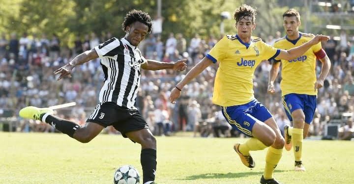 Cuadrado_tiro_Juventus_Villar_Perosa_lapresse_2017