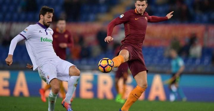 Dzeko_Astori_Roma_Fiorentina_lapresse_2017