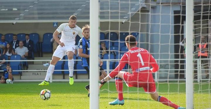 Dzeko_Berisha_Atalanta_Roma_lapresse_2018