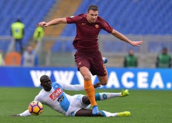 Dzeko_Koulibaly_Roma_Napoli_lapresse_2017