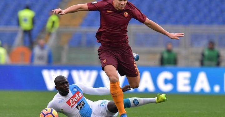 Dzeko_Koulibaly_Roma_Napoli_lapresse_2017