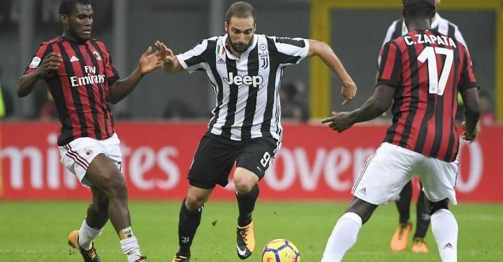 Higuain_Kessie_Zapata_Milan_Juventus_lapresse_2018