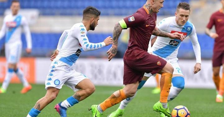 Insigne_Nainggolan_Napoli_Roma_lapresse_2017