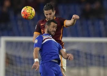 Manolas_Quagliarella_Roma_Sampdoria_lapresse_2017