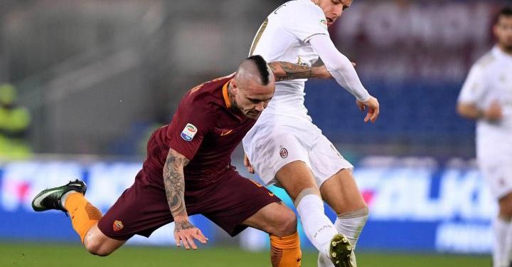 Nainggolan_Pasalic_Roma_Milan_lapresse_2017