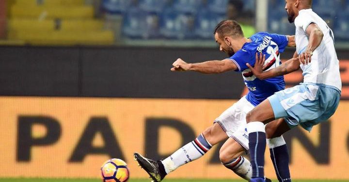 Quagliarella_Wallace_Lazio_Sampdoria_lapresse_2017