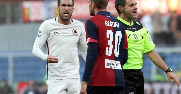 Strootman_Rigoni_Roma_Genoa_lapresse_2017