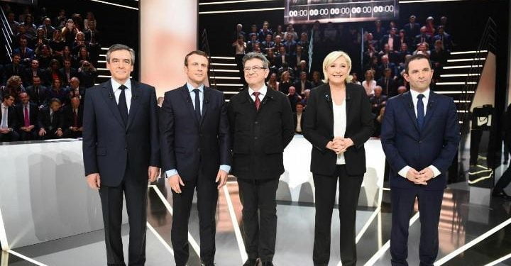 elezioni_francia_fillon_macron_melenchon_lepen_hamon_confronto_lapresse_2017