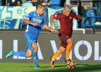 Bellusci_Nainggolan_Empoli_Roma_lapresse_2017