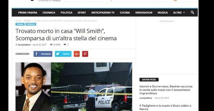 will_smith_morto_bufala_repubbica_fake_news_2017