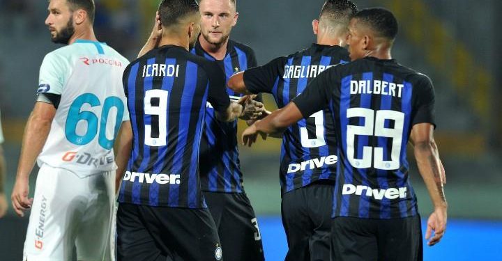 Icardi_Skriniar_Dalbert_Inter_Zenit_lapresse_2018