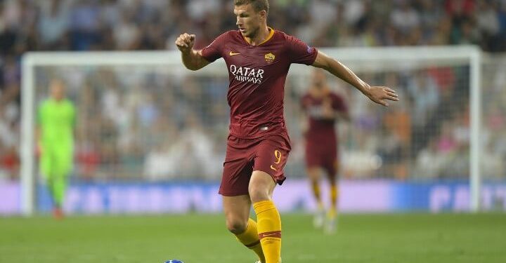 Dzeko_Roma_surplace_Champions_lapresse_2018