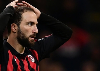 Milan, Gonzalo Higuain, foto da Lapresse