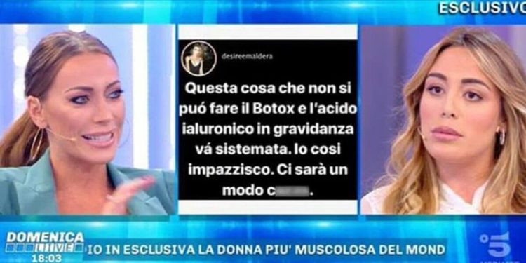 Desirèe Maldera e Karina Cascella, scontro a Domenica Live