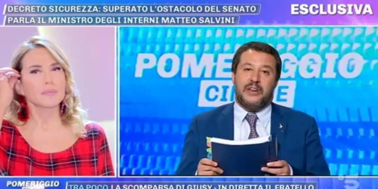 Matteo Salvini da Barbara D'Urso