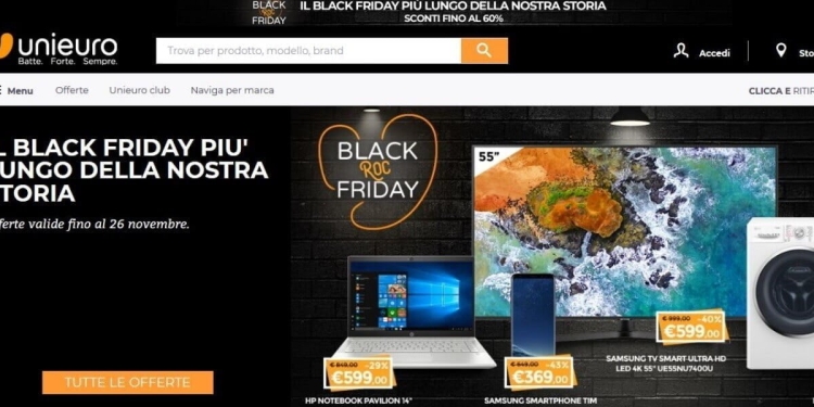 Black Friday 2018 Unieuro