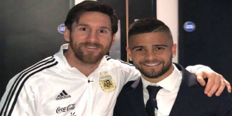 Lorenzo Insigne e Lionel Messi (Facebook)