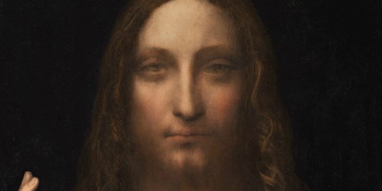 Leonardo da Vinci, Salvator Mundi, particolare (1499)