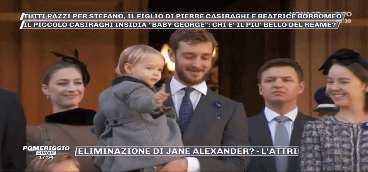 Stefano figlio di Pierre Casiraghi e Beatrice Borromeo Il