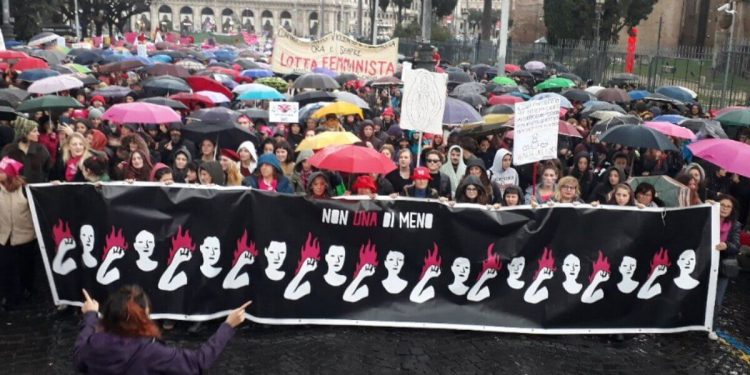 Non una di meno, corteo a Roma