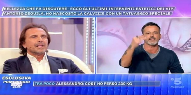 Antonio Zequila e Kikò Nalli litigano a Pomeriggio 5