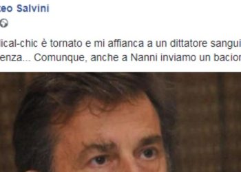 Salvini contro Nanni Moretti, foto da Facebook