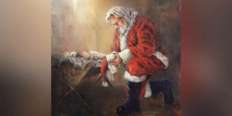 Babbo Natale e Gesù Bambino