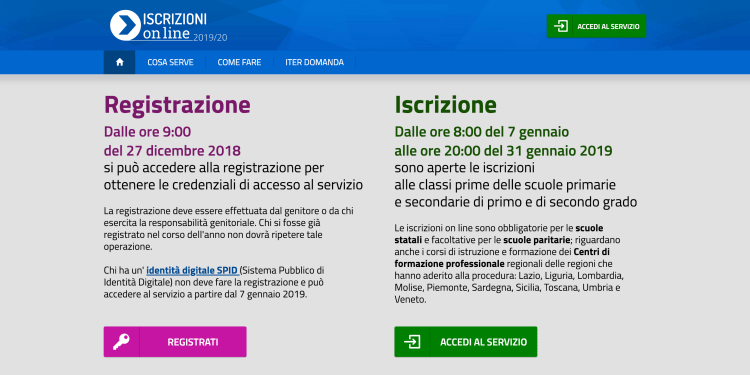 Iscrizioni Miur Scuola 2019