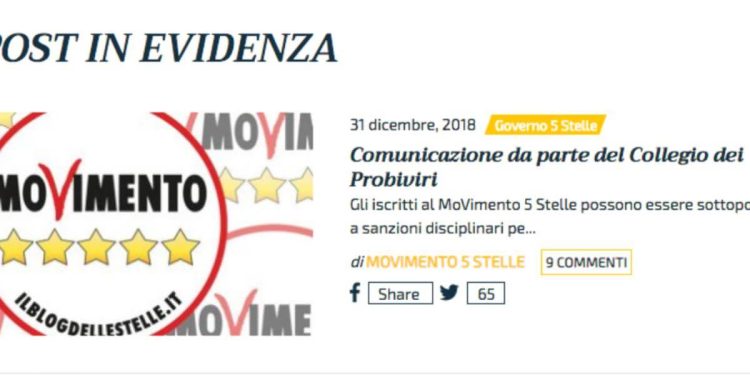 Blog delle Stelle, post Probiviri