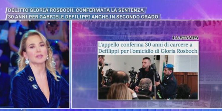 Delitto Rosboch, Barbara d'Urso a processo per diffamazione