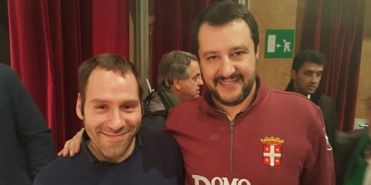 Verbania, Michael Immovilli con Matteo Salvini (Facebook)