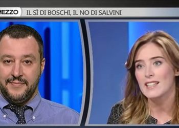 Matteo Salvini e Maria Elena Boschi