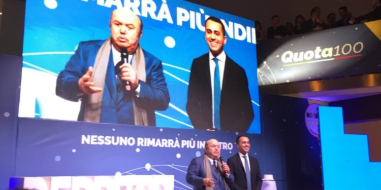 Lino Banfi e Luigi Di Maio (foto da Twitter)