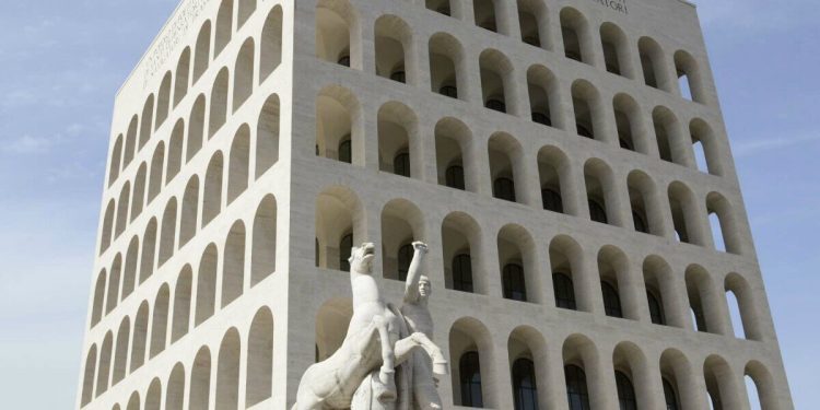 Il palazzo della Civiltà e del Lavoro all'Eur (Foto dal web)