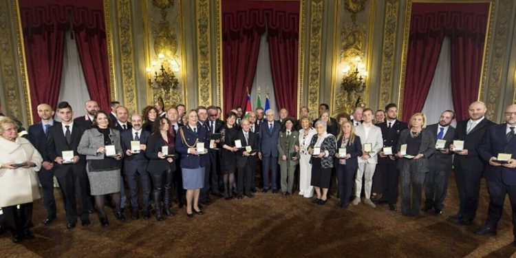 Natale Ceccarelli premiato dal presidente della Repubblica