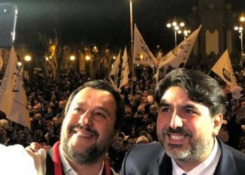 Christian Solinas e Matteo Salvini (Facebook)