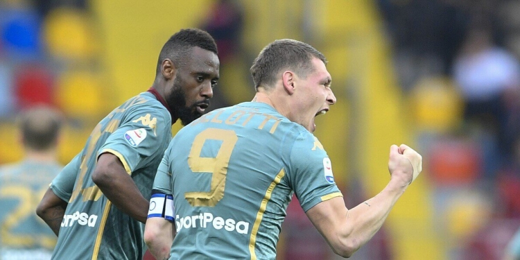 Belotti e N'Kolou (Foto LaPresse)