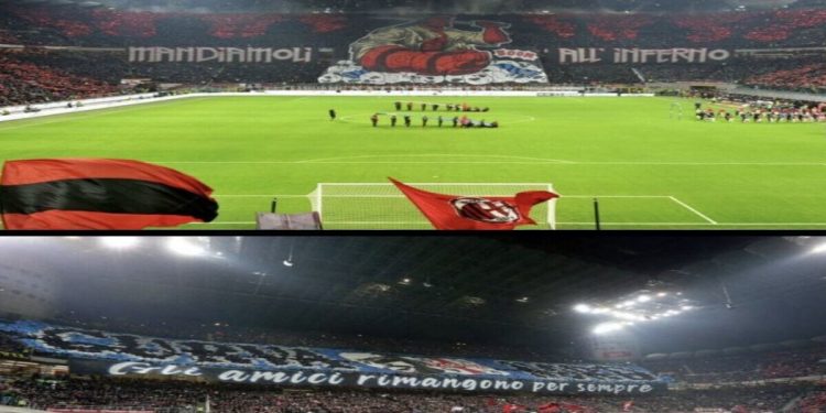 Milan Inter coreografie derby