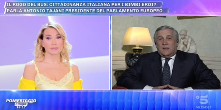 Antonio Tajani a Pomeriggio 5