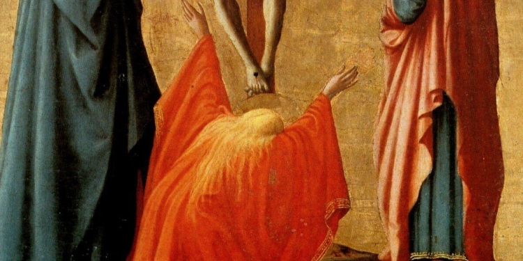 Masaccio, Crocifissione, particolare (1426)