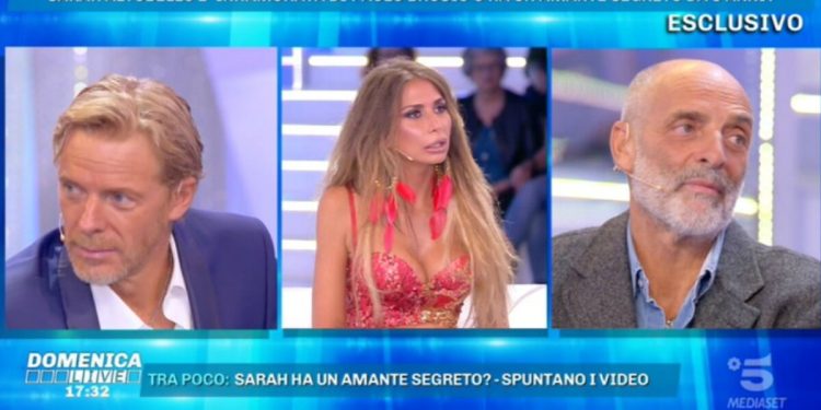 Kaspar Capparoni, Sarah Altobello, Paolo Brosio a Domenica Live