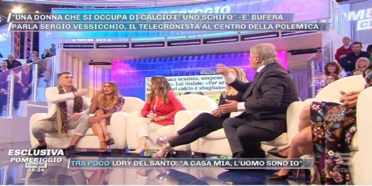 Sarah Altobello e Yuri Rambaldi contro Sergio Vessicchio a Pomeriggio 5